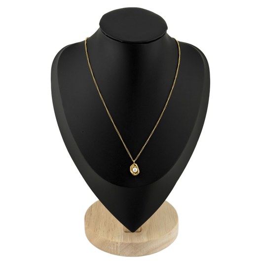 Contemporary Pearl Pendant Necklace