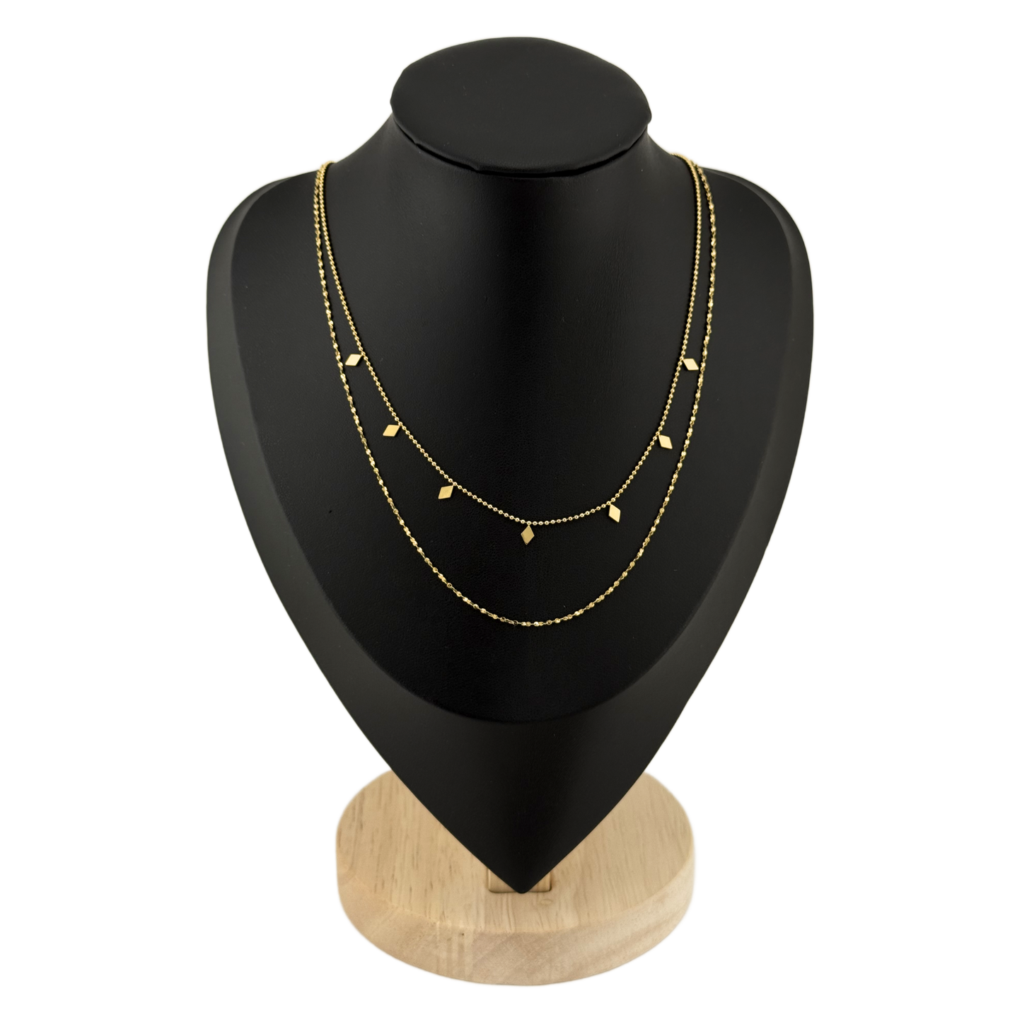 Delicate Double Layered Charm Necklace