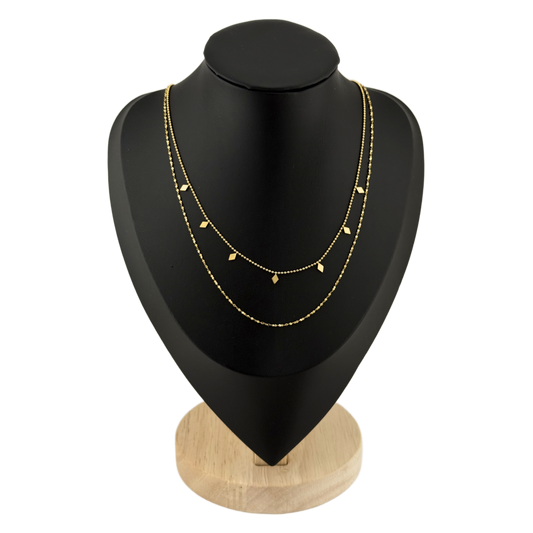 Delicate Double Layered Charm Necklace