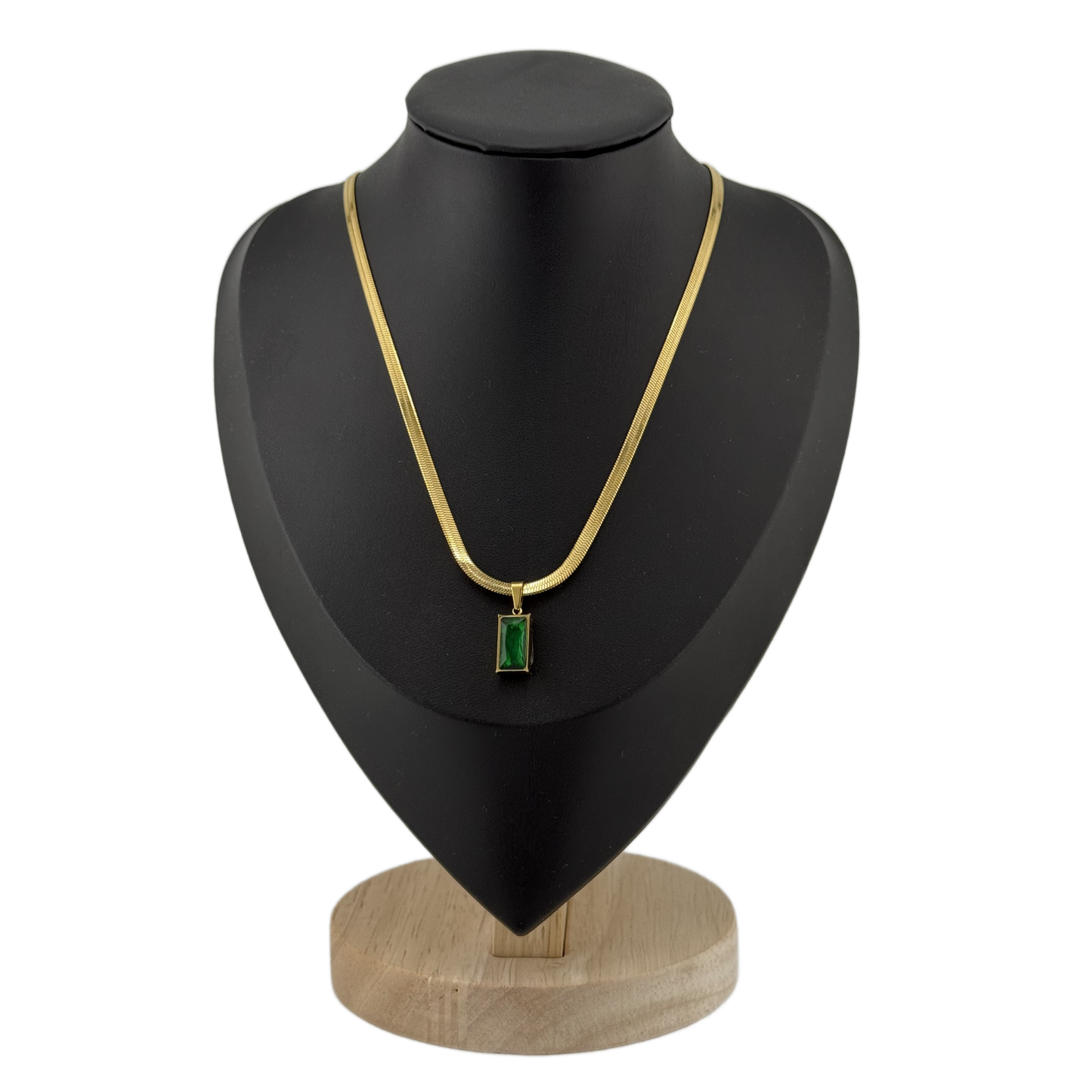 Cubic Zirconia Green Pendant Necklace