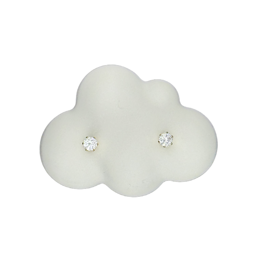 Small White Stone Stud