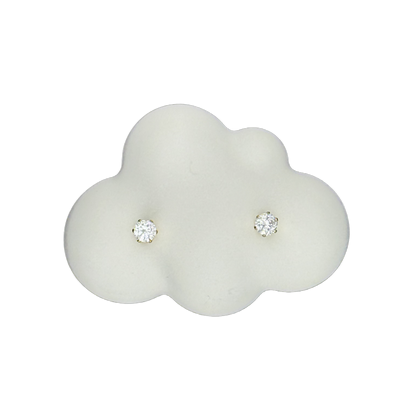 Small White Stone Stud