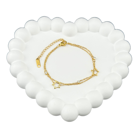 Hanging Hollow Star Bracelet