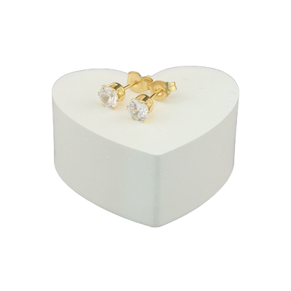 Small White Stone Stud